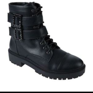 Jessica Simpson Kerina  Lace up Black Combat Boots